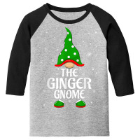 Ginger Gnome Lights Buffalo Plaid Matching Family Christmas T Shirt Youth 3/4 Sleeve | Artistshot