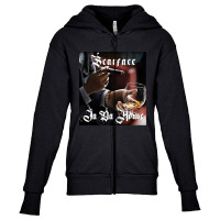 Scarface In Da House T Shirt Artwork Youth Zipper Hoodie | Artistshot