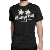 Montego Bay Jamaica Vintage 70s Palm Trees Classic T-shirt | Artistshot