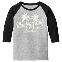 Montego Bay Jamaica Vintage 70s Palm Trees Youth 3/4 Sleeve | Artistshot