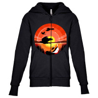 Trending Beautiful Birds In Sunset Youth Zipper Hoodie | Artistshot