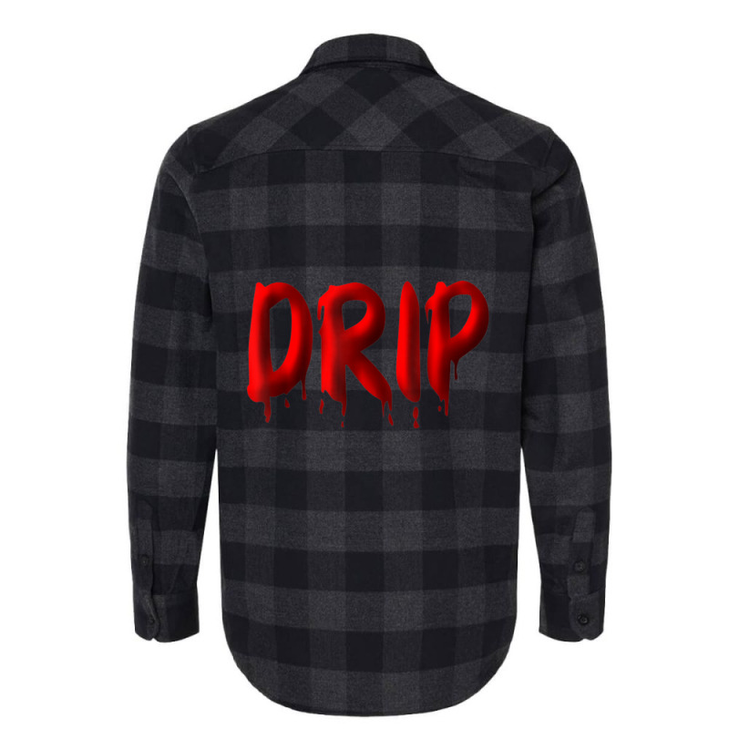 Limited Edition Drippy Red Drippin Letters Streetwear Hip Hop Tees Top Flannel Shirt | Artistshot