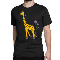 Trending Funny Roller Skating Giraffe Classic T-shirt | Artistshot