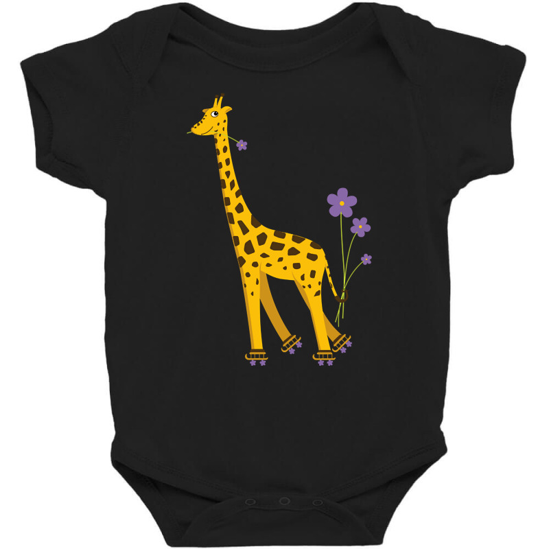 Trending Funny Roller Skating Giraffe Baby Bodysuit by seifertmurryq3jmxs | Artistshot