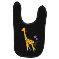 Trending Funny Roller Skating Giraffe Baby Bibs | Artistshot