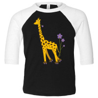 Trending Funny Roller Skating Giraffe Toddler 3/4 Sleeve Tee | Artistshot