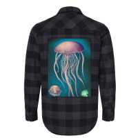 Jellyfish Artwork Beach Flannel Shirt | Artistshot