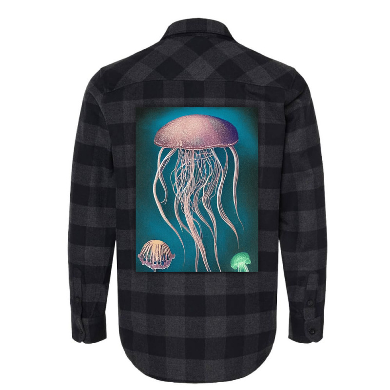 Jellyfish Artwork Beach Flannel Shirt | Artistshot