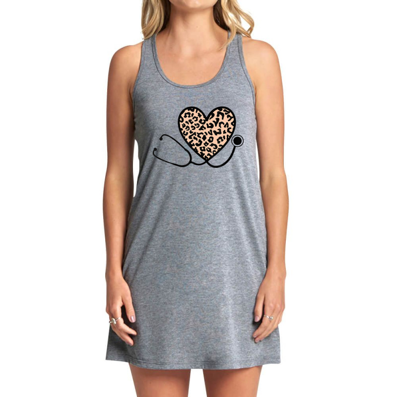 Leopard Stethoscope Cute Nurse Life Rn Registered Nurse Tank Dress | Artistshot