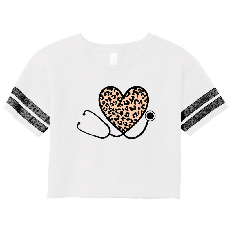 Leopard Stethoscope Cute Nurse Life Rn Registered Nurse Scorecard Crop Tee | Artistshot