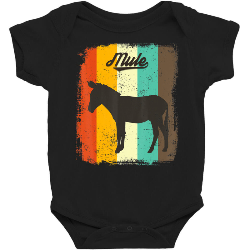 Mule Retro 70s Vintage Animal Lover Art Baby Bodysuit by michaelyounger19 | Artistshot