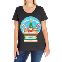 Hot Trend Newcastle Upon Tyne England Uk - Merry Christmas Snowglobe Ladies Curvy T-shirt | Artistshot