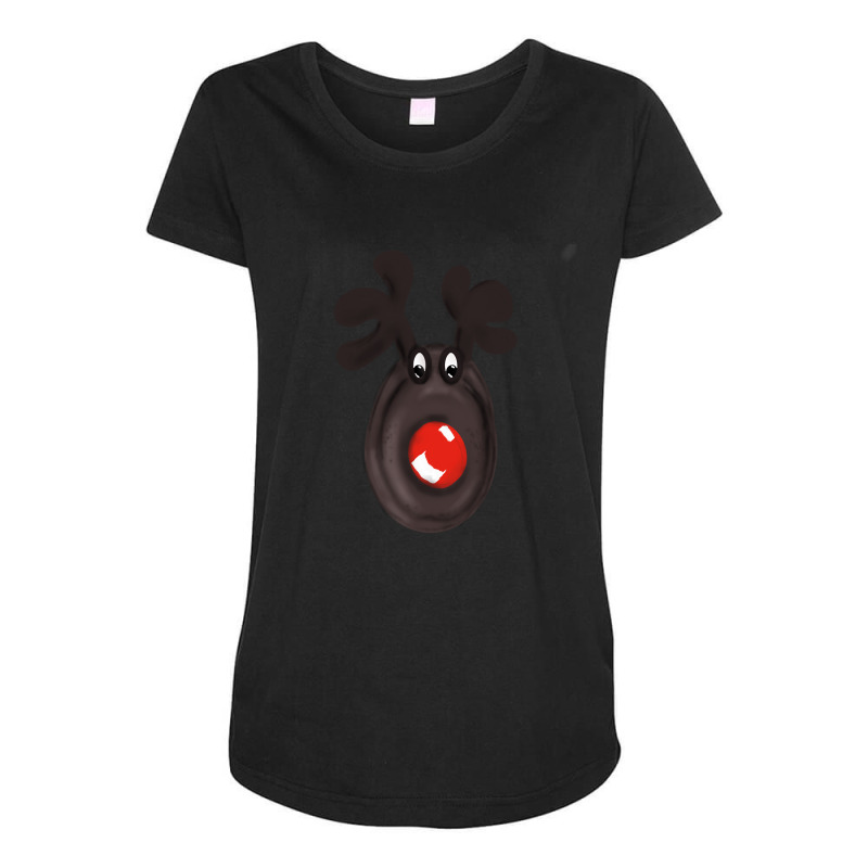 Limited Edition Reindeer Maternity Scoop Neck T-shirt by greggjvandervor | Artistshot