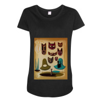 Tiki Time Long Maternity Scoop Neck T-shirt | Artistshot