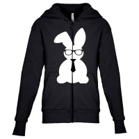 Cute Bunny Bow Tie Men Boys Kids Funny Easter Day Youth Zipper Hoodie | Artistshot