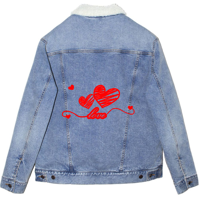 Limited Edition Two Heart Unisex Sherpa-lined Denim Jacket | Artistshot