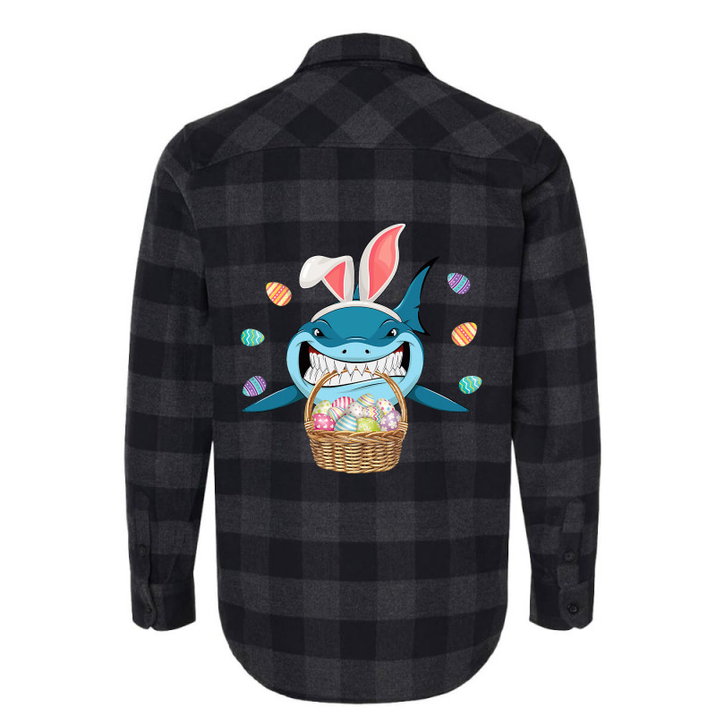 Cute Bunny Shark Easter  For Boys Girls Flannel Shirt by HANANELArtist | Artistshot