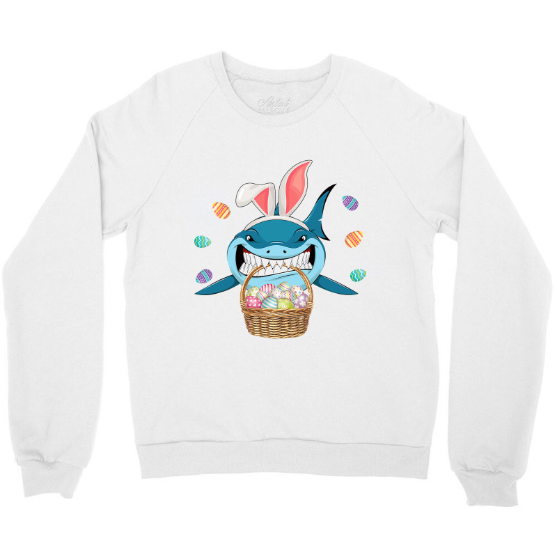 Cute Bunny Shark Easter  For Boys Girls Crewneck Sweatshirt by HANANELArtist | Artistshot