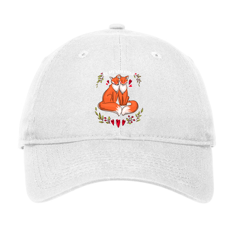 Be My Valentine Cute Valentines Day Gift Fox Animal Adjustable Cap by Davidartist | Artistshot