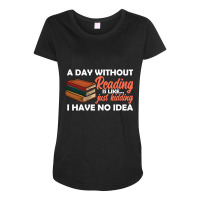 Hot Trend A Day Without Reading Is Like Just Kidding Maternity Scoop Neck T-shirt | Artistshot