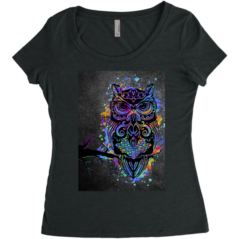 Wet Owl  (1) Women's Triblend Scoop T-shirt by CHRISTOPHERBARRERAS | Artistshot