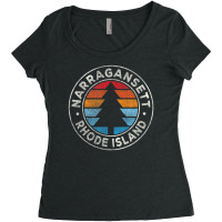 Narragansett Rhode Island Ri Vintage Retro 70s Women's Triblend Scoop T-shirt | Artistshot