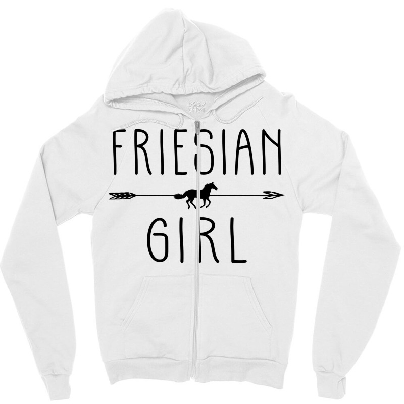 Friesian Horse Girl  Gifts Horses Lover Riding Racing Zipper Hoodie by Rhonda | Artistshot