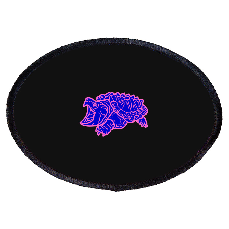 Trending Alligator Snapping Turtle - Reptile - Wildlife - Cute Turtle Oval Patch | Artistshot