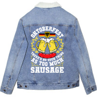 German Oktoberfest Funny Octoberfest Party Men Women Germany Unisex Sherpa-lined Denim Jacket | Artistshot