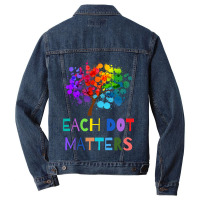 Each Dot Matters Colorful Polka Dot Unity Tree Men Denim Jacket | Artistshot