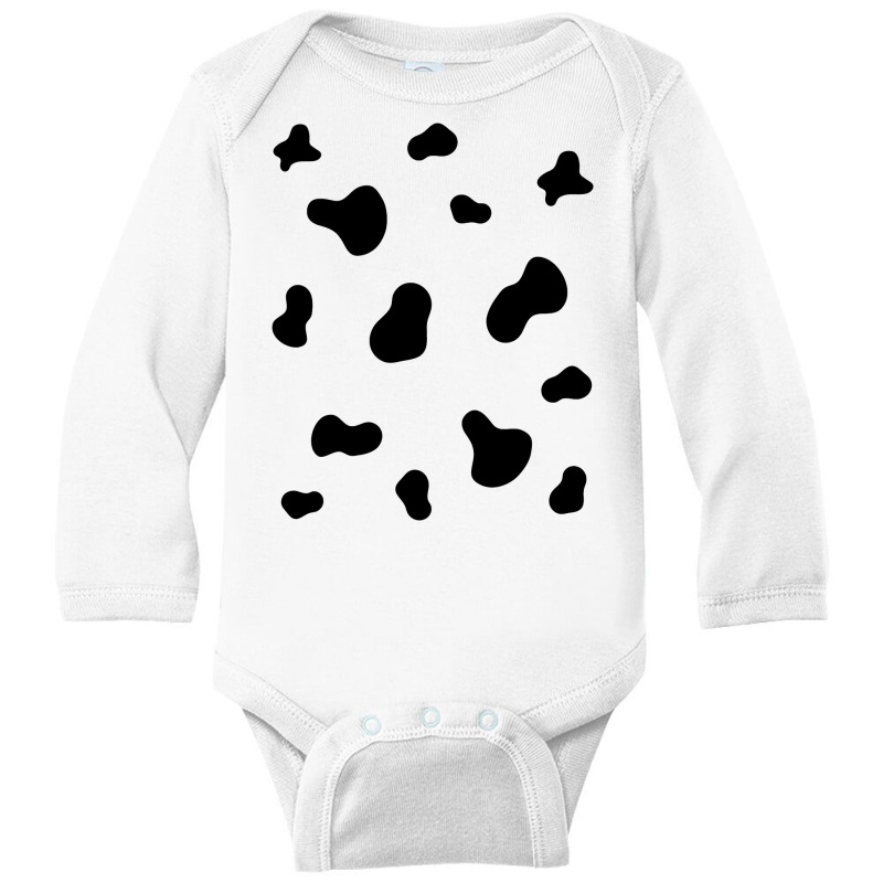 Cute Dalmatian Halloween Costume Dog Black Spots Pattern Long Sleeve Baby Bodysuit by HANANELArtist | Artistshot