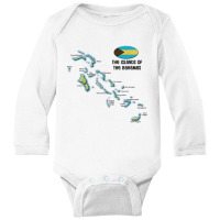 Bahamas, The Islands Of, Map Long Sleeve Baby Bodysuit | Artistshot