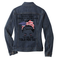 Trending I No Longer Identify The Girl Who Told You So Bunny Hair Ladies Denim Jacket | Artistshot