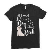 Limited Edition Poodle I Love My Dog Cute Book Reading Ladies Fitted T-shirt | Artistshot