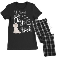 Limited Edition Poodle I Love My Dog Cute Book Reading Women's Pajamas Set | Artistshot