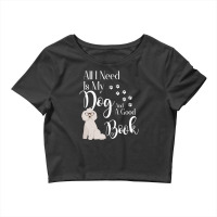 Limited Edition Poodle I Love My Dog Cute Book Reading Crop Top | Artistshot