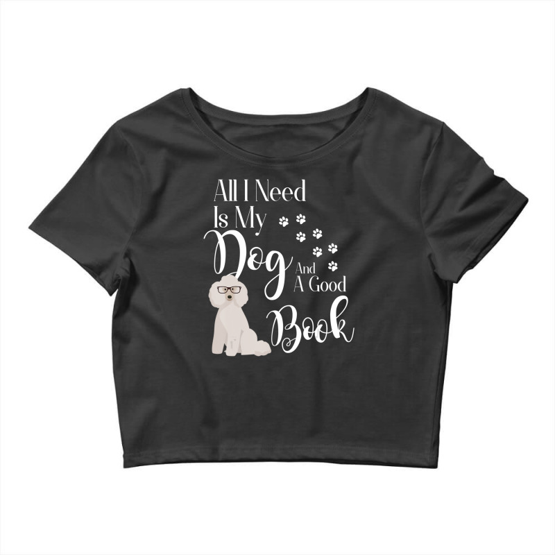 Limited Edition Poodle I Love My Dog Cute Book Reading Crop Top by yumgaugeteuda | Artistshot