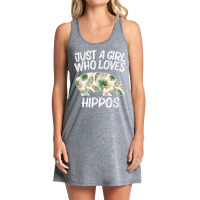 Just A Girl Who Loves Hippos Gift For Women Horse River Herd Tank Dress | Artistshot