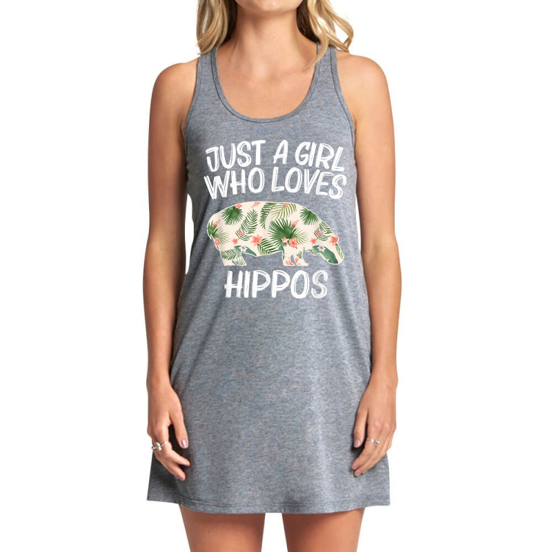 Just A Girl Who Loves Hippos Gift For Women Horse River Herd Tank Dress by COREYOMPEY | Artistshot