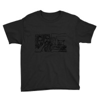 Hot Trend Woman Yelling At A Cat Meme Line Art Minimal Youth Tee | Artistshot