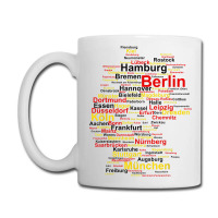 Germany Map Silhouette Towns Cities Flag Berlin Travel Coffee Mug | Artistshot