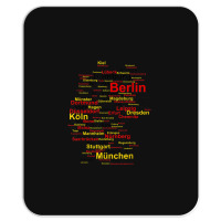 Germany Map Silhouette Towns Cities Flag Berlin Travel Mousepad | Artistshot