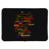 Germany Map Silhouette Towns Cities Flag Berlin Travel Rectangle Patch | Artistshot