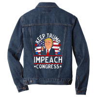 Keep Trump Impeach Congress Men Denim Jacket | Artistshot