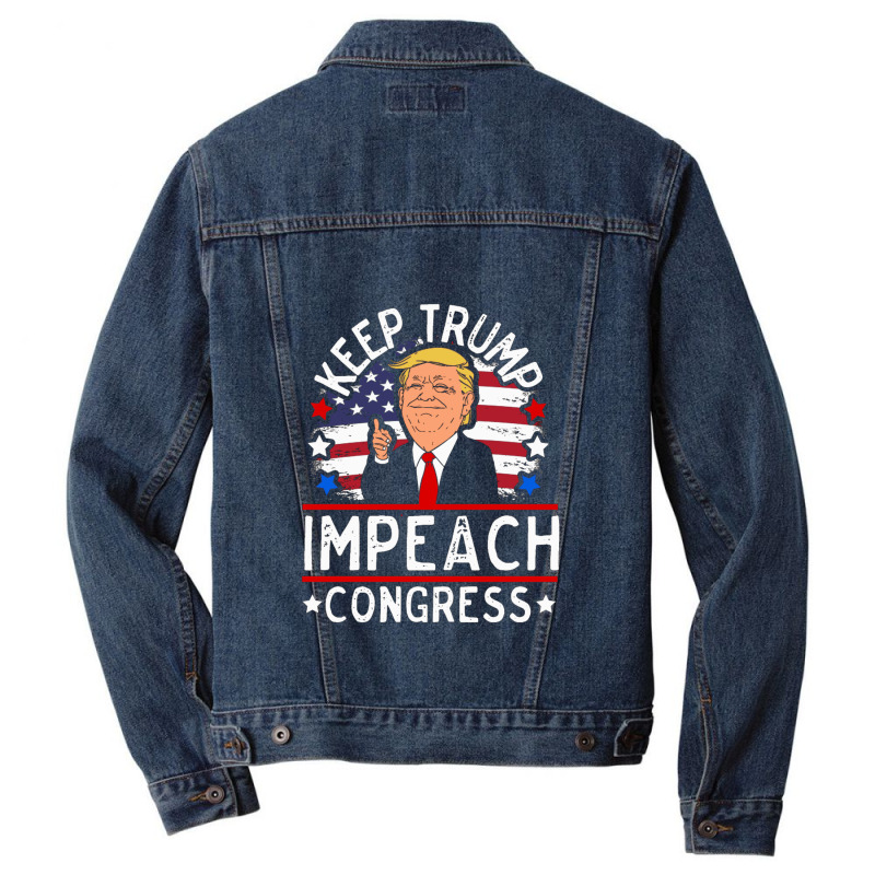 Keep Trump Impeach Congress Men Denim Jacket | Artistshot