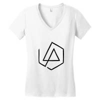 Black Linkin Pentagon Park Women's V-neck T-shirt | Artistshot