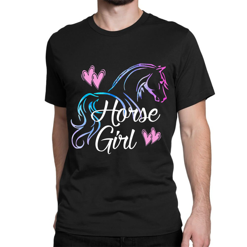 Horse Girl Gift For Horse Lover Equestrian Rider Teens Women Classic T-shirt by ElizabethAtist | Artistshot