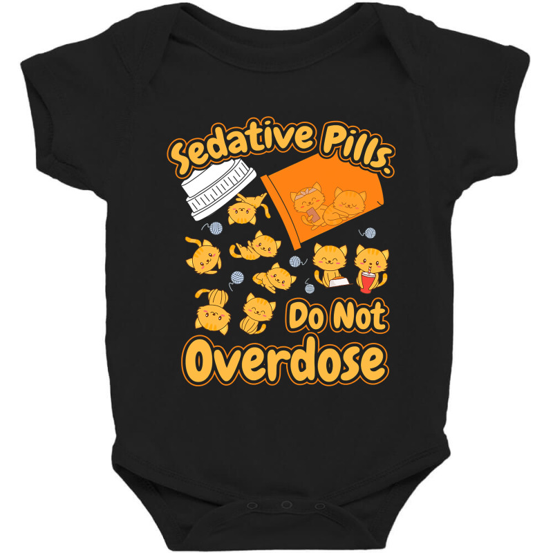 Funny Cat Puppies Happy Meds Calming Sedative Pills Kitten Baby Bodysuit by Rhonda | Artistshot