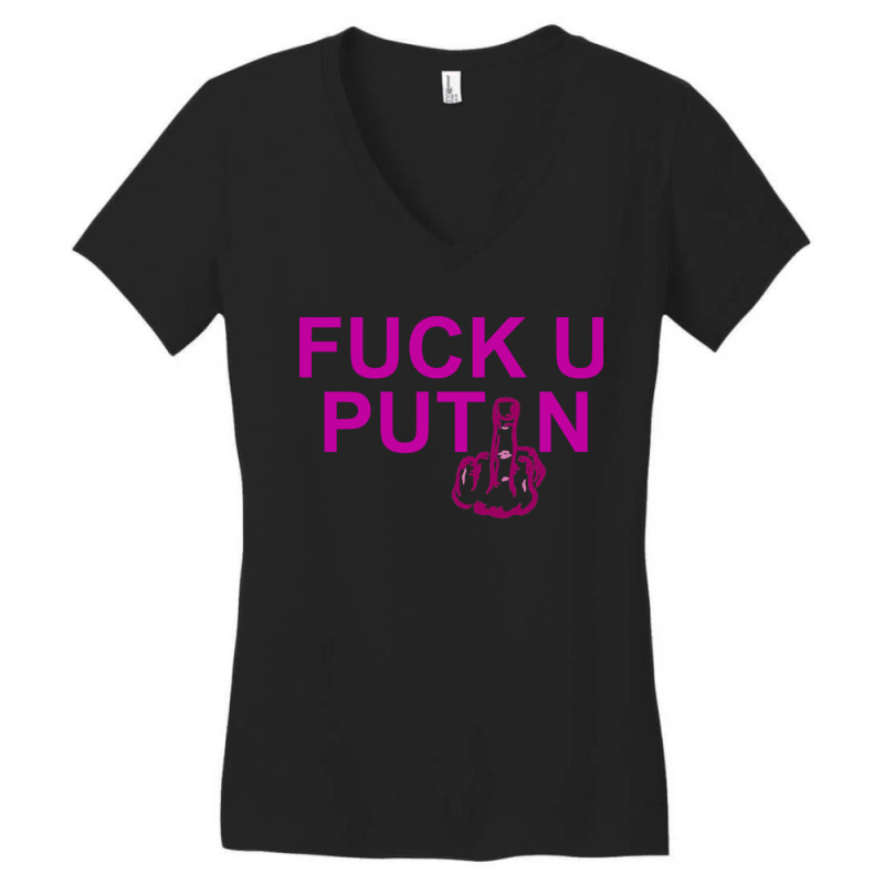 Fck U Putin Women's V-Neck T-Shirt by MelindaBouwman | Artistshot