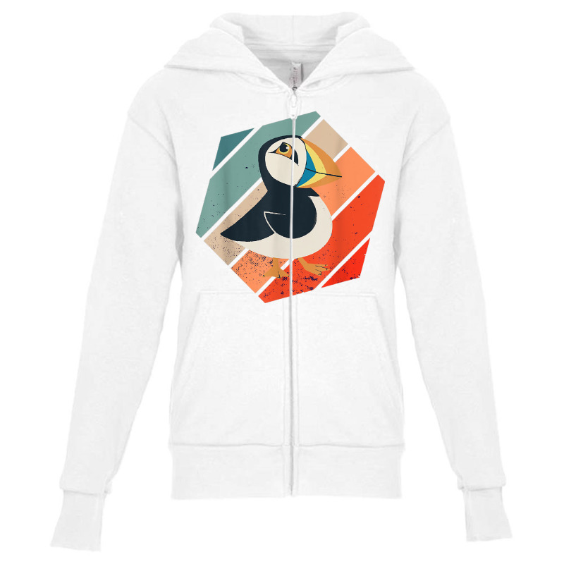 Iceland Animal Puffin Retro Hexa Puffin Lover Seabird Lover T Shirt Youth Zipper Hoodie by maryannmjra8 | Artistshot